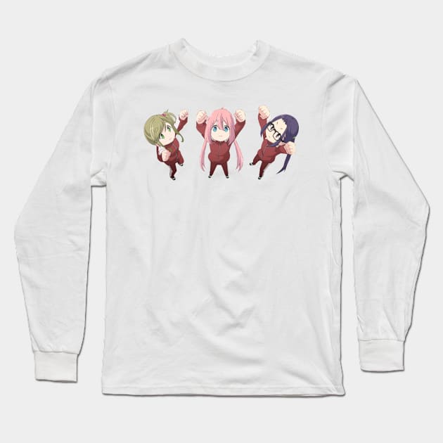 Yuru Camp Girls Long Sleeve T-Shirt by KokoroPopShop